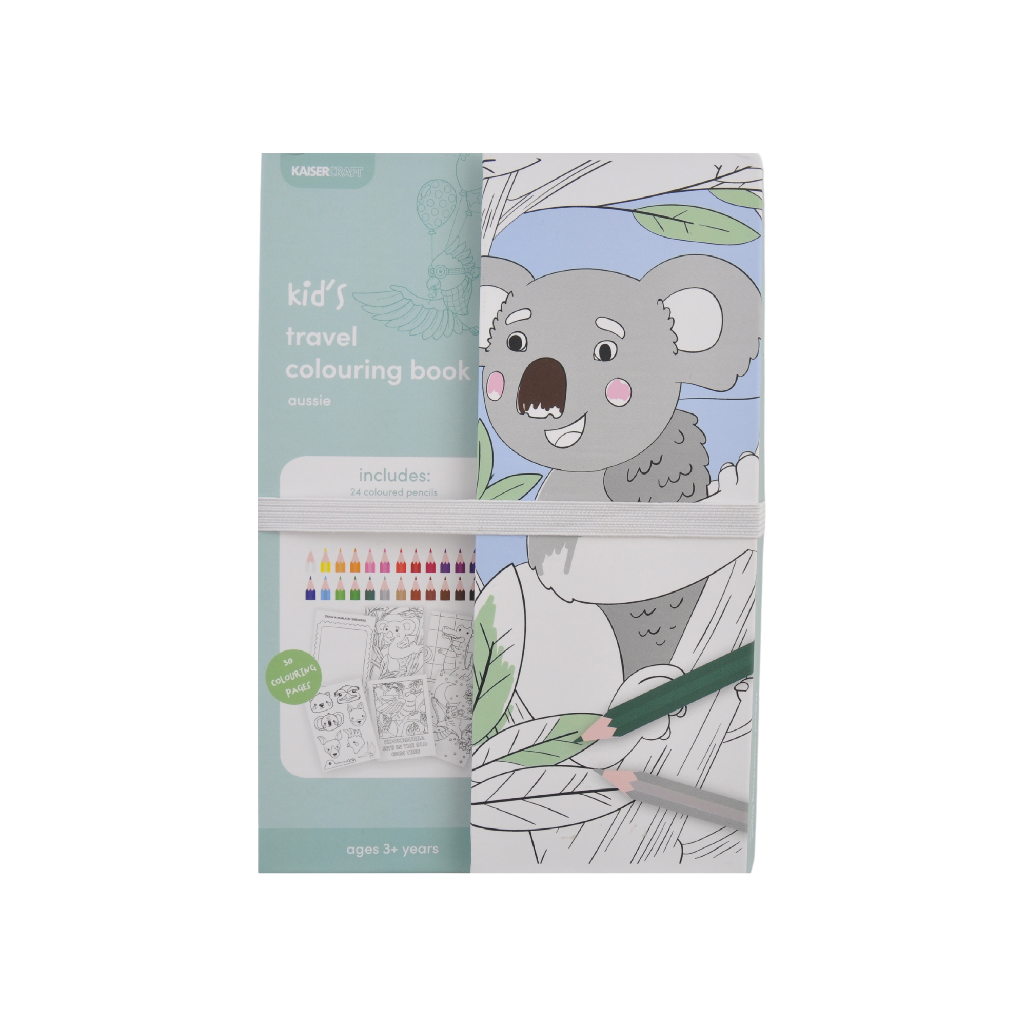 Kaiser Creative Club - Kids A5 Travel Colouring Book & Pencil Set - AUSSIE
